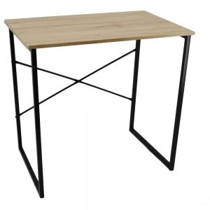 ΓΡΑΦΕΙΟ ΞΥΛΙΝΟ ΜΕ ΜΑΥΡΟ ΜΕΤΑΛΛΟ 80x50x75εκ. ANKOR 805167