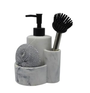 ANKOR Dispenser Με 2 Θήκες Πολυεστερικό Μάρμαρο