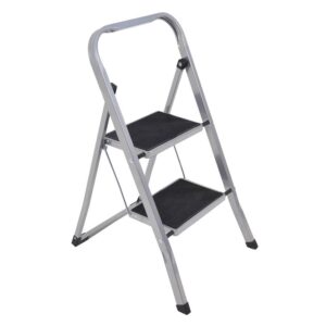 ANKOR Σκαλάκι Μεταλλικό Διπλό Μαύρο Γκρι