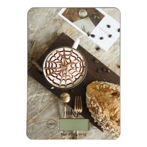 ANKOR Ζυγαριά Ηλεκτρονική Γυάλινη Cappuccino 5kg