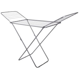 ANKOR Απλώστρα Δαπέδου Μεταλλική Πτυσσόμενη Σε Ασημί Χρώμα  20m