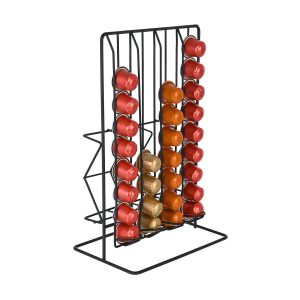 Estia Βάση Για Κάψουλες & Συσκευασίες Espresso Metal Black Διπλής Όψεως