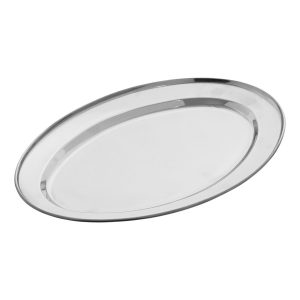 Estia Πιατέλα Σερβιρίσματος Οβάλ Ανοξείδωτη 34.5x22εκ.