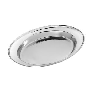 Estia Πιατέλα Σερβιρίσματος Βαθιά Οβάλ Ανοξείδωτη 30x20εκ.