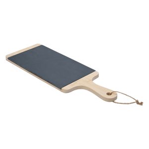 Estia Πλατώ Σερβιρίσματος Σχιστόλιθου Με Ξύλινη Βάση 45x15cm