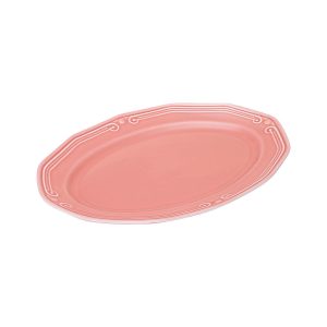 Estia Πιατέλα Οβάλ Athénée Πορσελάνης Ανάγλυφο Rose 36cm