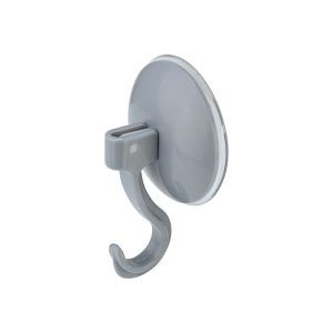 Estia Κρεμάστρα Μπάνιου Μονή Πλαστική Με Βεντούζα Γκρι