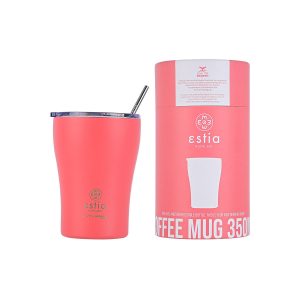 Estia Θερμός Coffee Mug Save The Aegean Fusion Coral 350ml