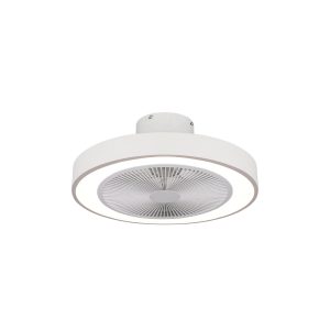 Estia Ανεμιστήρας Οροφής 50cm Halo Flow 15W Με Cct Led Φωτισμό 45W & Τηλεχειριστήριο Λευκός