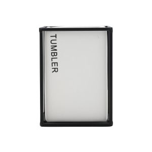 Estia Ποτηράκι Μπάνιου Cage Κεραμικό Λευκό Με Μεταλλικό Πλαίσιο