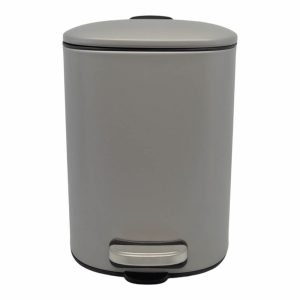 ANKOR Χαρτοδοχείο Inox Soft Close Τετράγωνο Γκρι Ματ 5lt